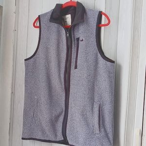 Southern Marsh Mens Medium Blue & White Zip Up Vest